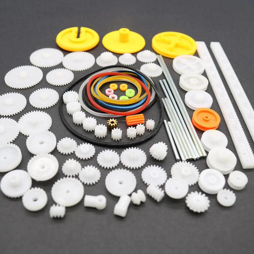 Model Plastic Gear Model Vehicle Parts Parts Plastic Robot Set 0.5 Module 82Pcs Accessories Car 100% Brand New