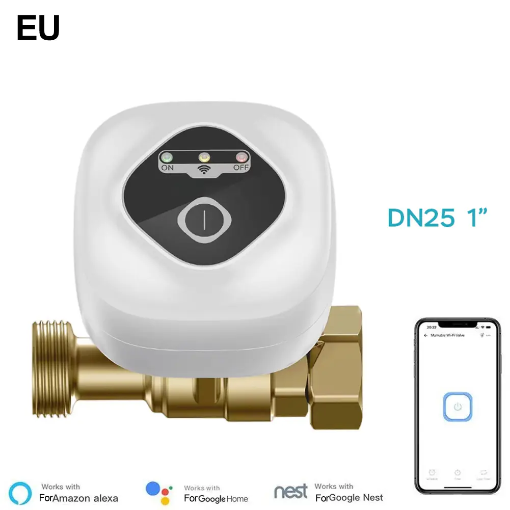 Automated Schedules For Garden Smart WiFi Water Valve Automatic Water Shutoff Advanced Technology Easy Installation