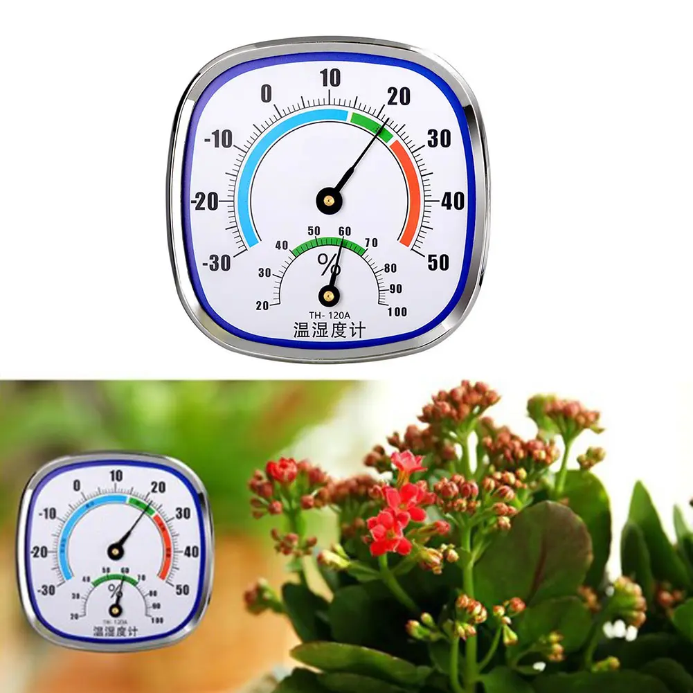 Hygrometer Thermometer Temperature Glass Lens Indoor No Battery Required Wall Mounted -30 - 50℃ 1pc 20 - 99%RH