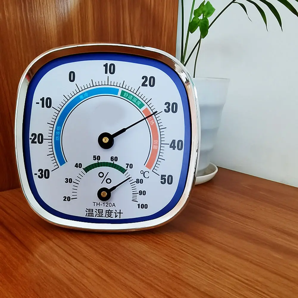 Hygrometer Thermometer Temperature Glass Lens Indoor No Battery Required Wall Mounted -30 - 50℃ 1pc 20 - 99%RH