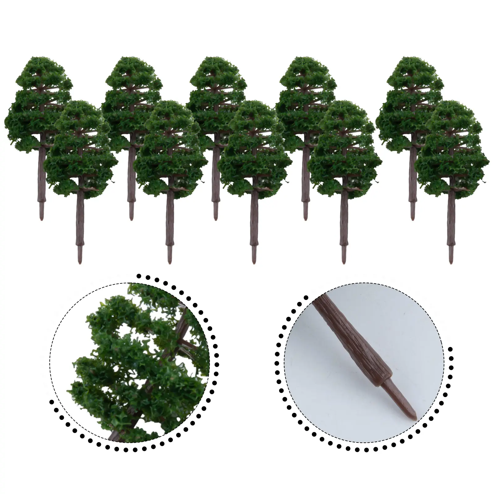 20Pcs Model Trees 8CM Small Tree Ornaments Landscape Decor Train Layout Accessories DIY Decorations Landscape Design Fake Tree