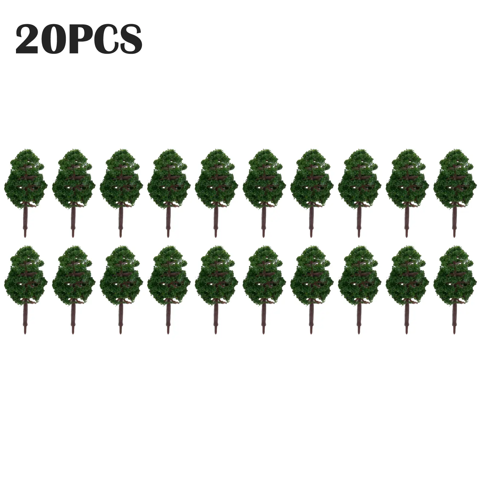 20Pcs Model Trees 8CM Small Tree Ornaments Landscape Decor Train Layout Accessories DIY Decorations Landscape Design Fake Tree