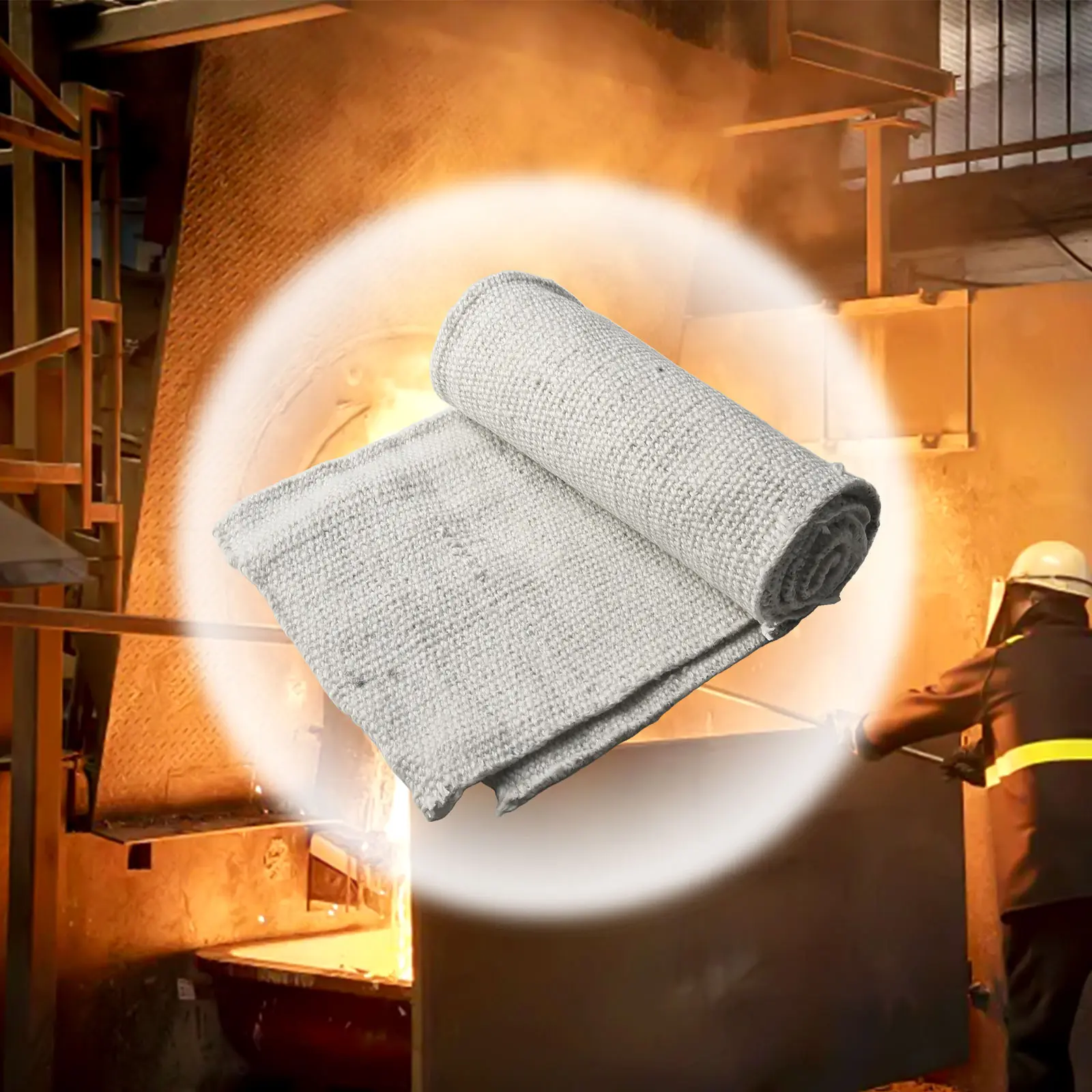 High Temperature Resistant Fireproof Blanket 2mm Thick Ceramic Fiber for Furnace Door Insulation and Protection