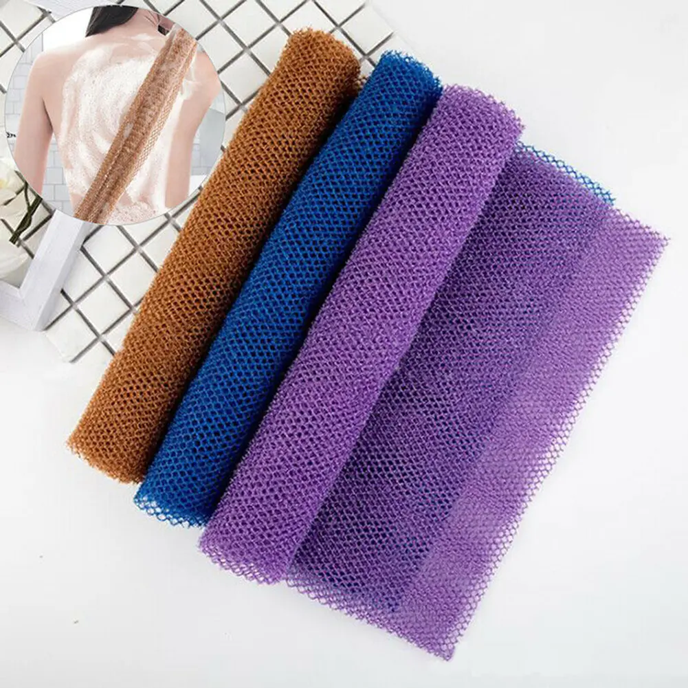 Home African Net Sponges Bathing Blue Wash Body Clean Coffee Exfoliating Nylon Purple Scrubbing Shower Scrubber