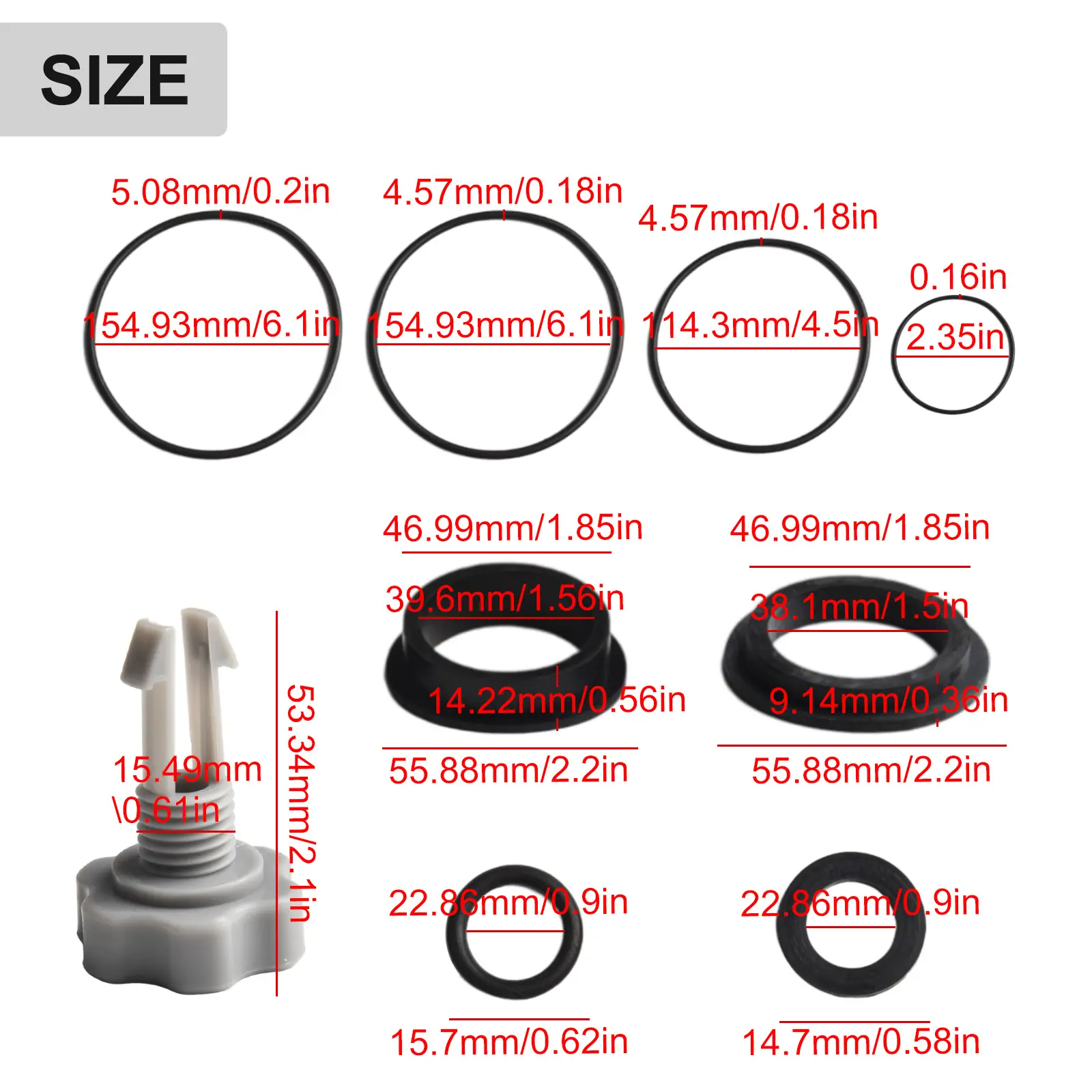 Efficient Leak Prevention with Air Release Valve and O Rings Seal Gasket Set for Intex Sand Filter Pump Maintenance