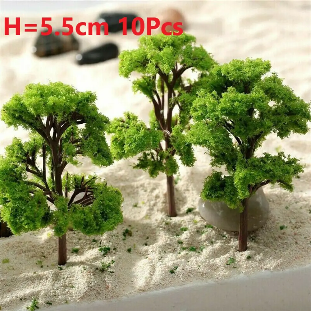 Toy Model Tree Plastic Pure Handmade Scale Tree Train Railroad About 5.5CM For Teaching Material 100% Brand New
