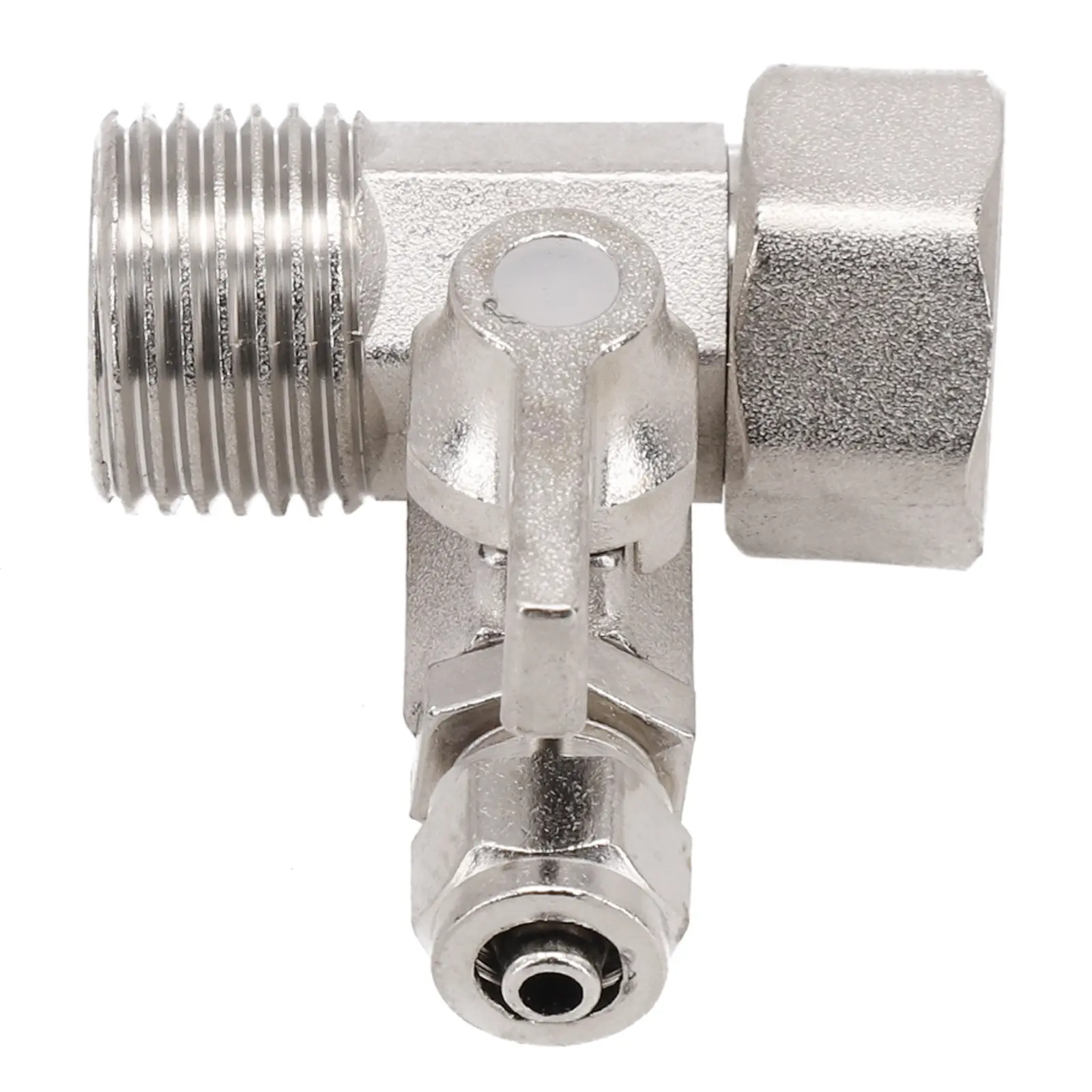 Home Improvement Plumbing Fixtures Water Adapter 1/2\\\\\\\" To 1/4\\\\\\\'\\\\\\\' Alloy RO Feed Silver With Shut-off Ball