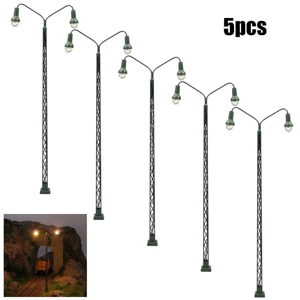 For H0 Gauge Garden Decoration Lamp Home Garden Reliable 3V DC Or AC Hot Sale LED Light Source Metal Brand New