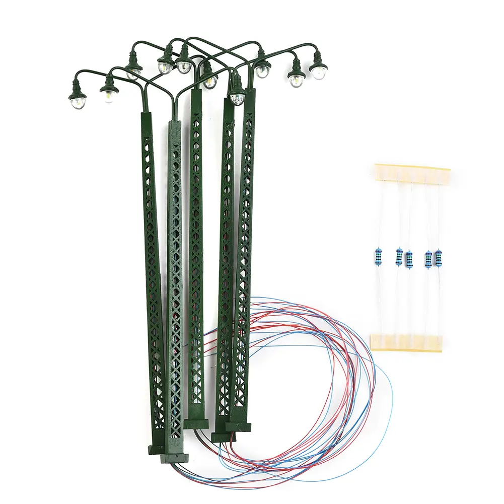 For H0 Gauge Garden Decoration Lamp Home Garden Reliable 3V DC Or AC Hot Sale LED Light Source Metal Brand New