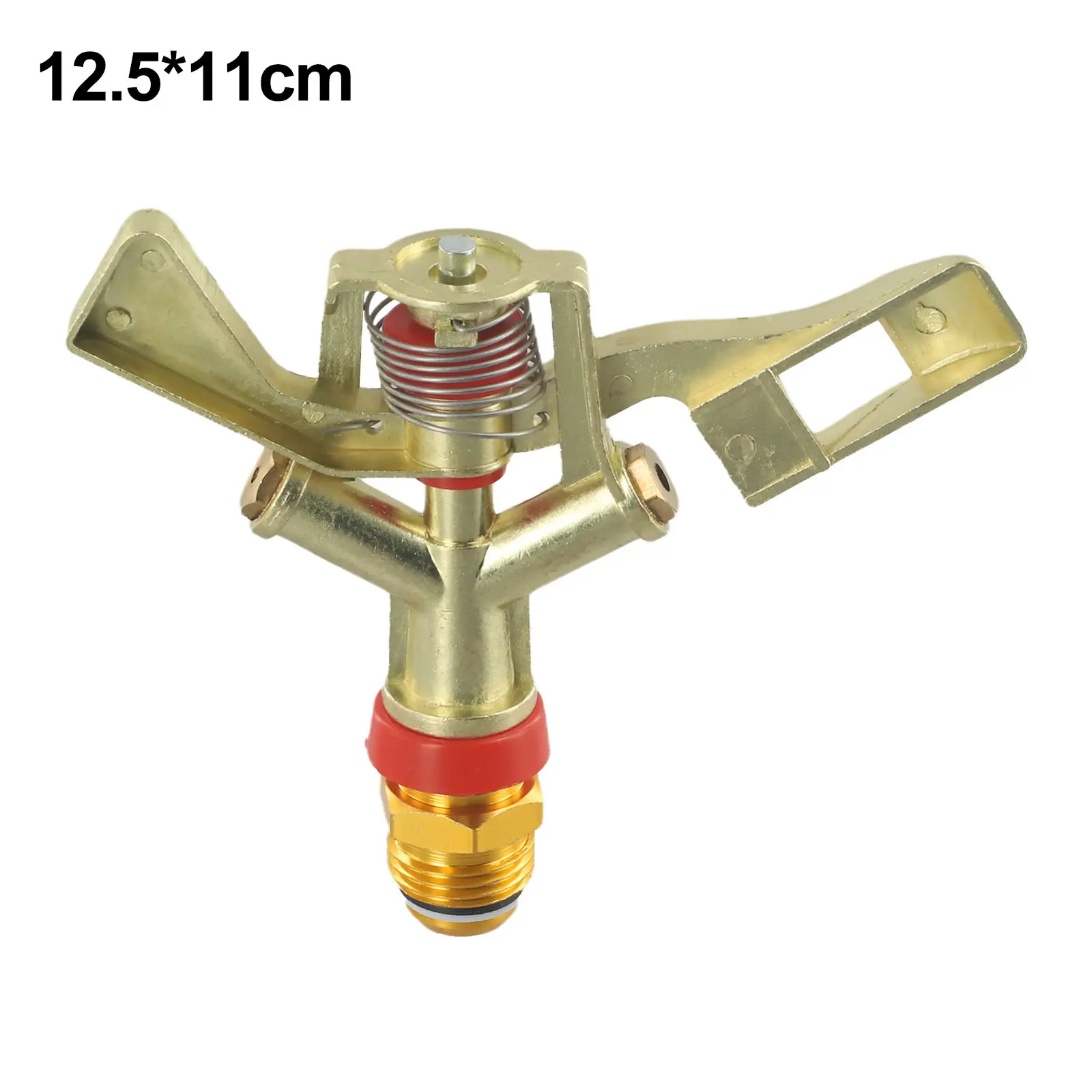 1/2 In Brass Rocker Arm Water Sprinkler 360 Degree Automatic Rotary Mist Spray Nozzle Garden Lawn Irrigation Watering Sprinkler