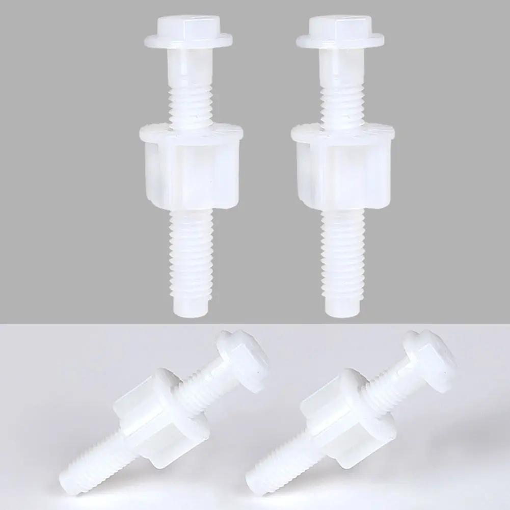 Brand New Hinge Bolts Screw Screw Strengthen Toilet Hinge Bolts White Bathroom Toilet Repair Easy Installation