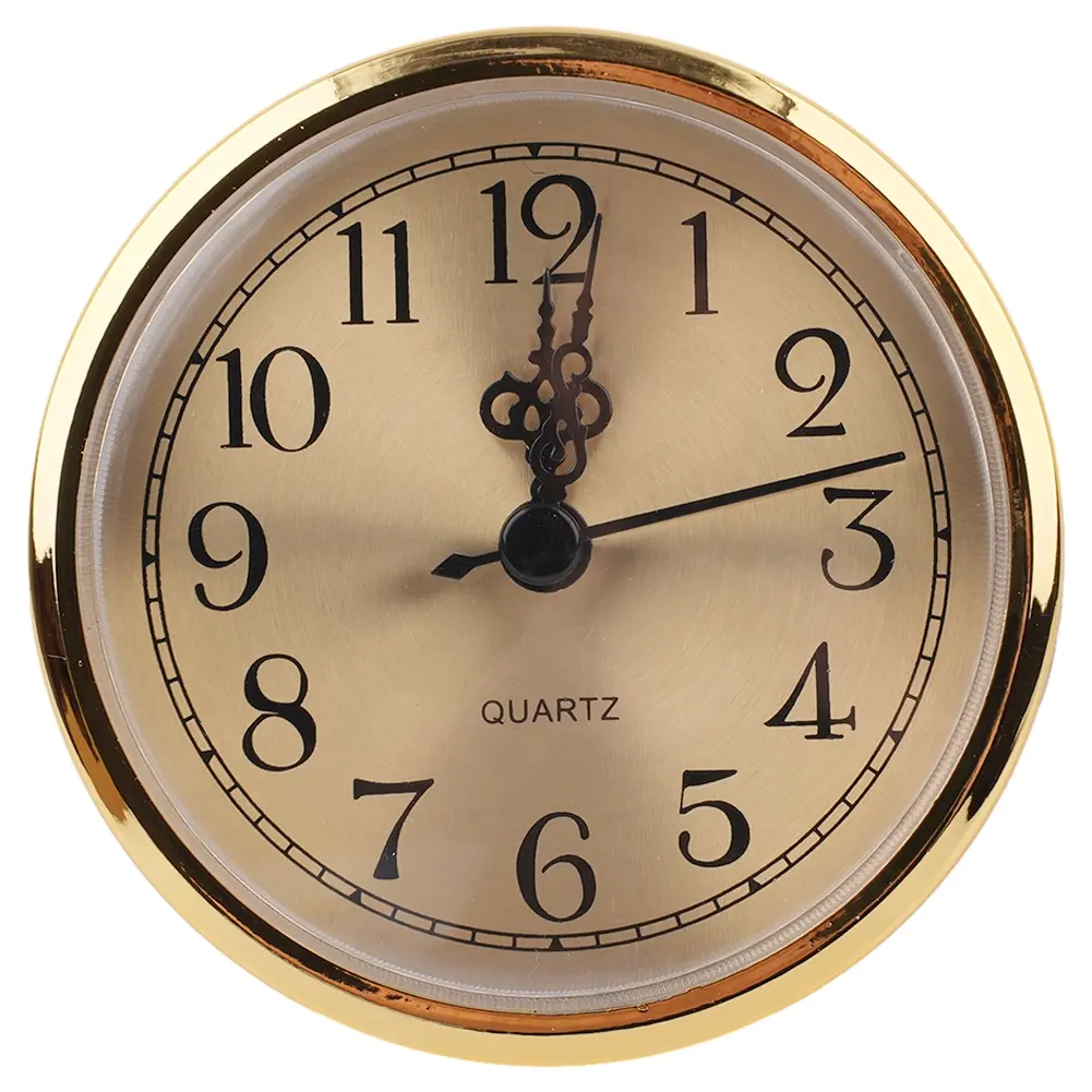 Clock Replacement Insert 90MM Quartz with Arabic Numbered Dial Movement Part for DIY Use and Clock Repair Rubber Ring