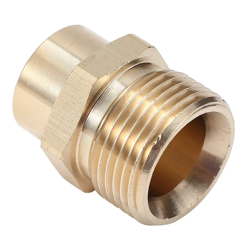 M22 Male Adaptor 1pc 1/4\" Female Brass For High Pressure Water Tools Internal And External Thread High Quality Practical