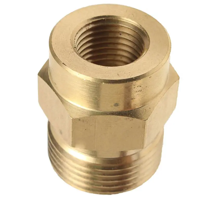 M22 Male Adaptor 1pc 1/4\" Female Brass For High Pressure Water Tools Internal And External Thread High Quality Practical