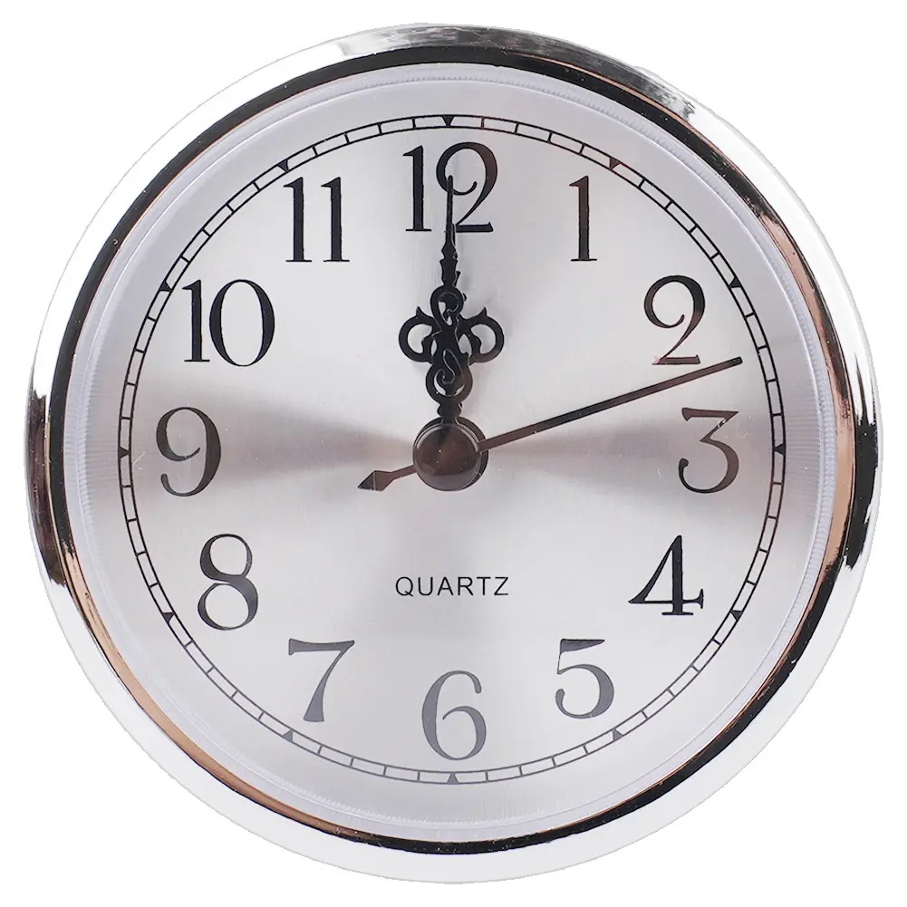 Clock Replacement Insert 90MM Quartz with Arabic Numbered Dial Movement Part for DIY Use and Clock Repair Rubber Ring