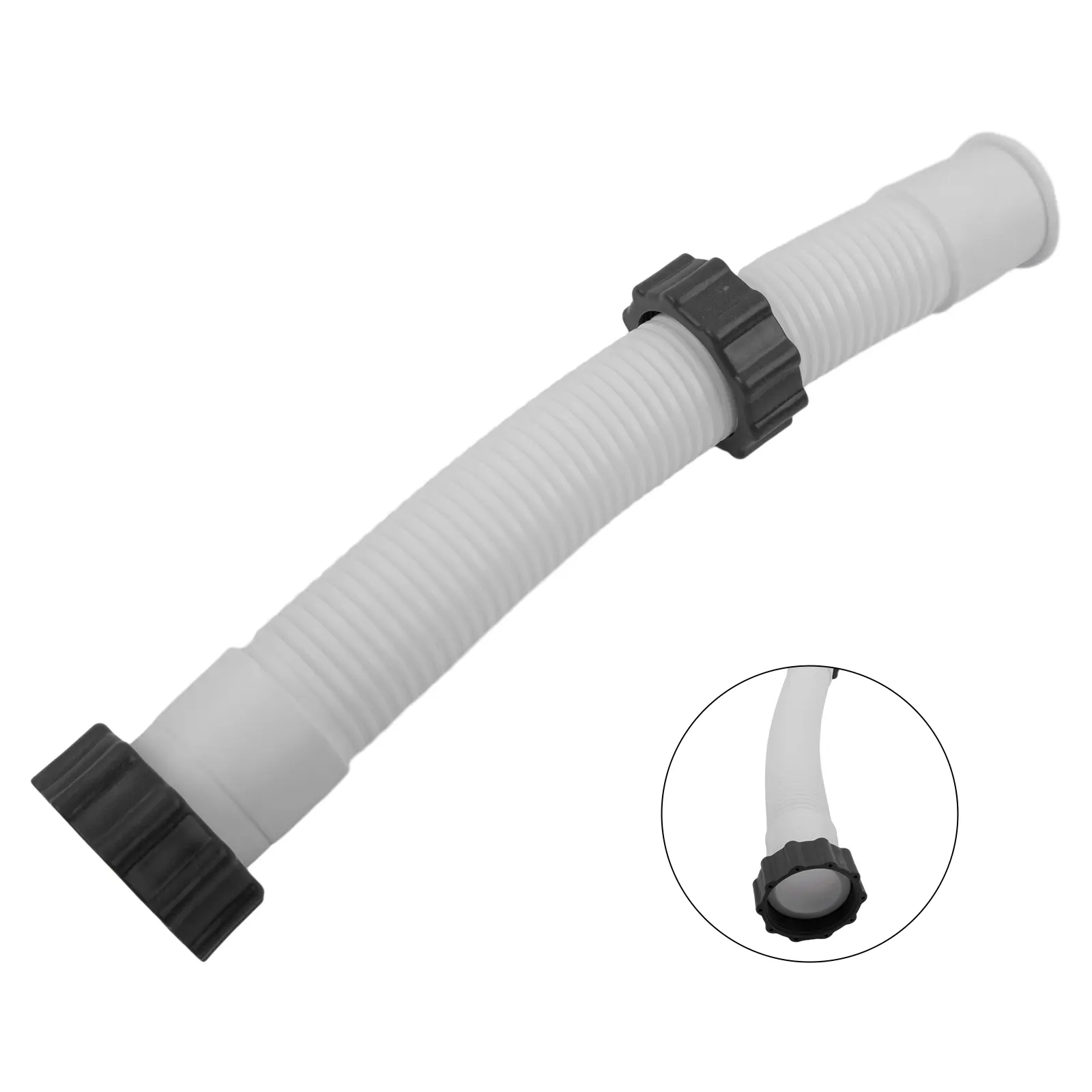 16 Inch Pool Hose 11535 Compatible with For Intex Sand Filter Pumps with Leak Proof Flexible Polyethylene and Nut Fittings