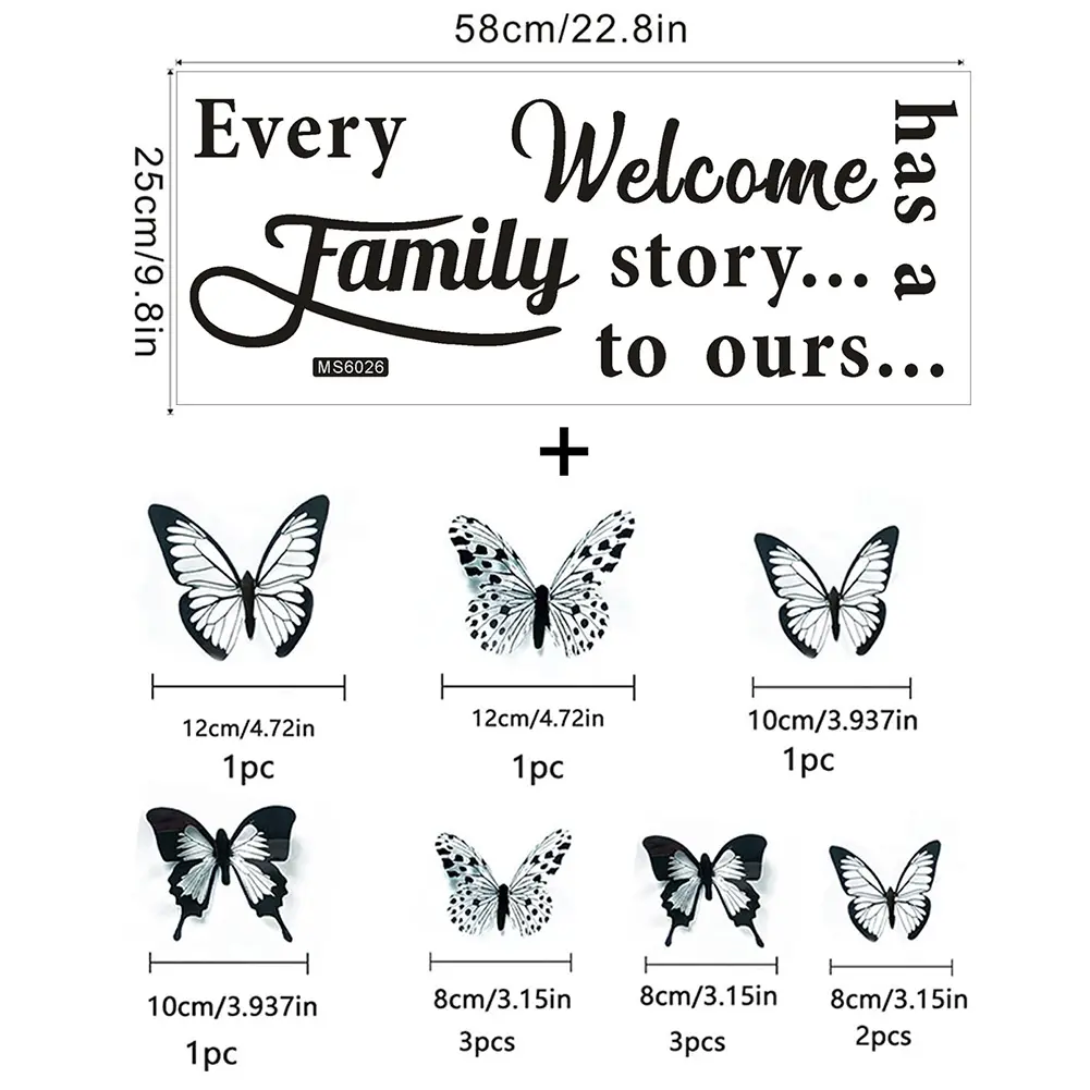 Brand New High Quality Hotel Living Room Office Study Corridor Wall Stickers Family Decor Home Large Quotes Removable
