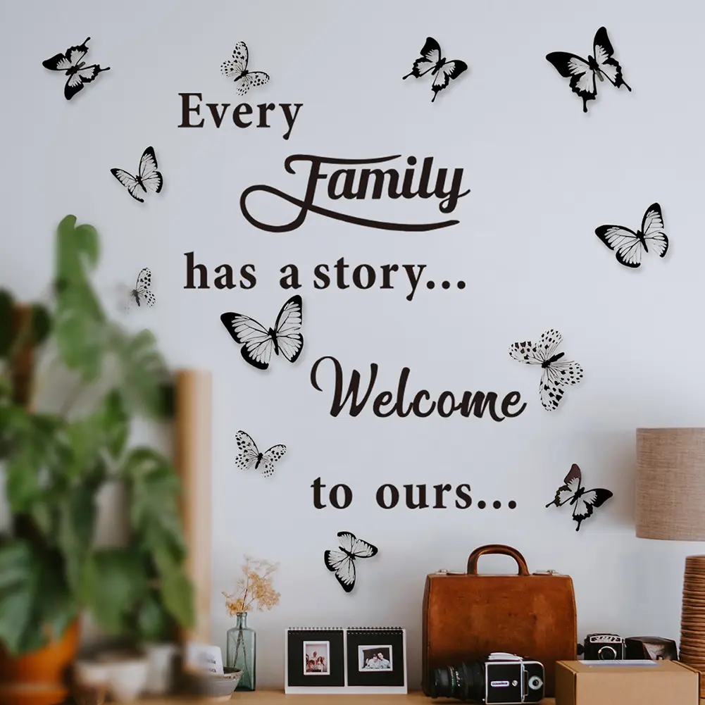 Brand New High Quality Hotel Living Room Office Study Corridor Wall Stickers Family Decor Home Large Quotes Removable