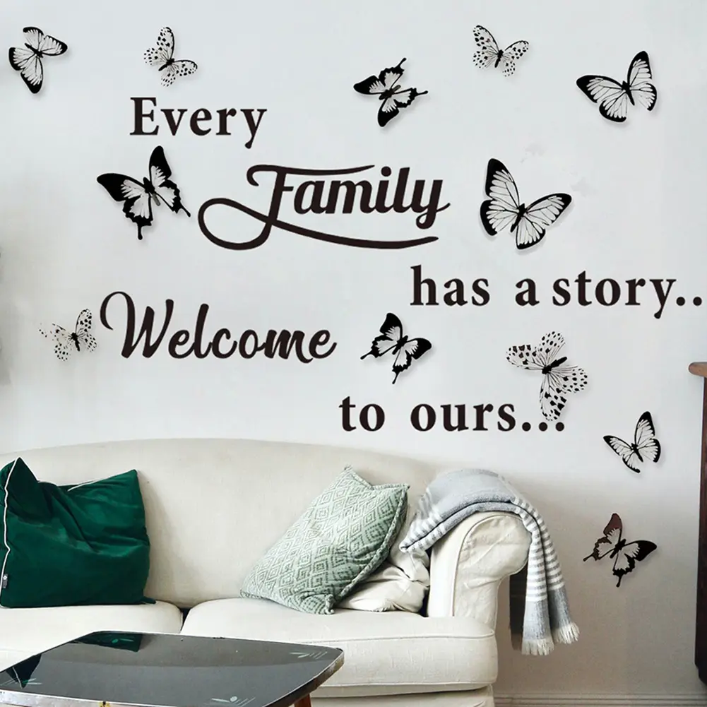 Brand New High Quality Hotel Living Room Office Study Corridor Wall Stickers Family Decor Home Large Quotes Removable