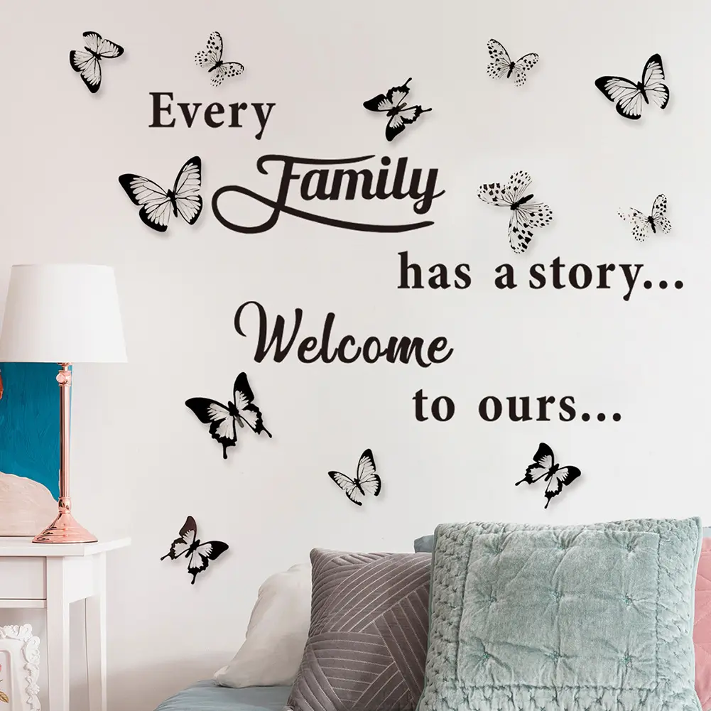 Brand New High Quality Hotel Living Room Office Study Corridor Wall Stickers Family Decor Home Large Quotes Removable