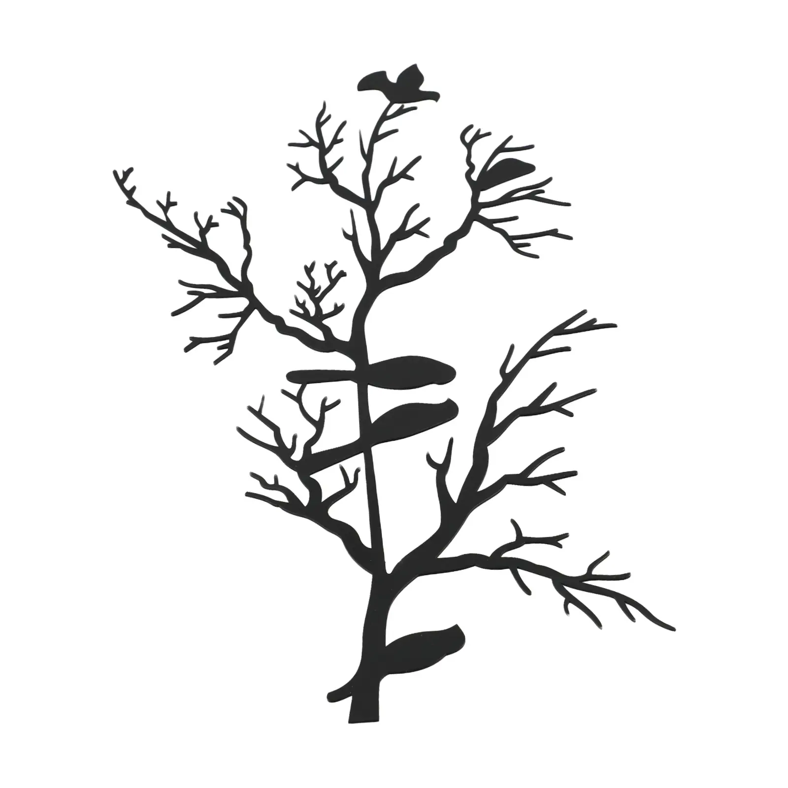 Metal Tree Branches Bird Decorations Pendants Home Living Room Wall Decorations Art Silhouette Garden Courtyard Decoration
