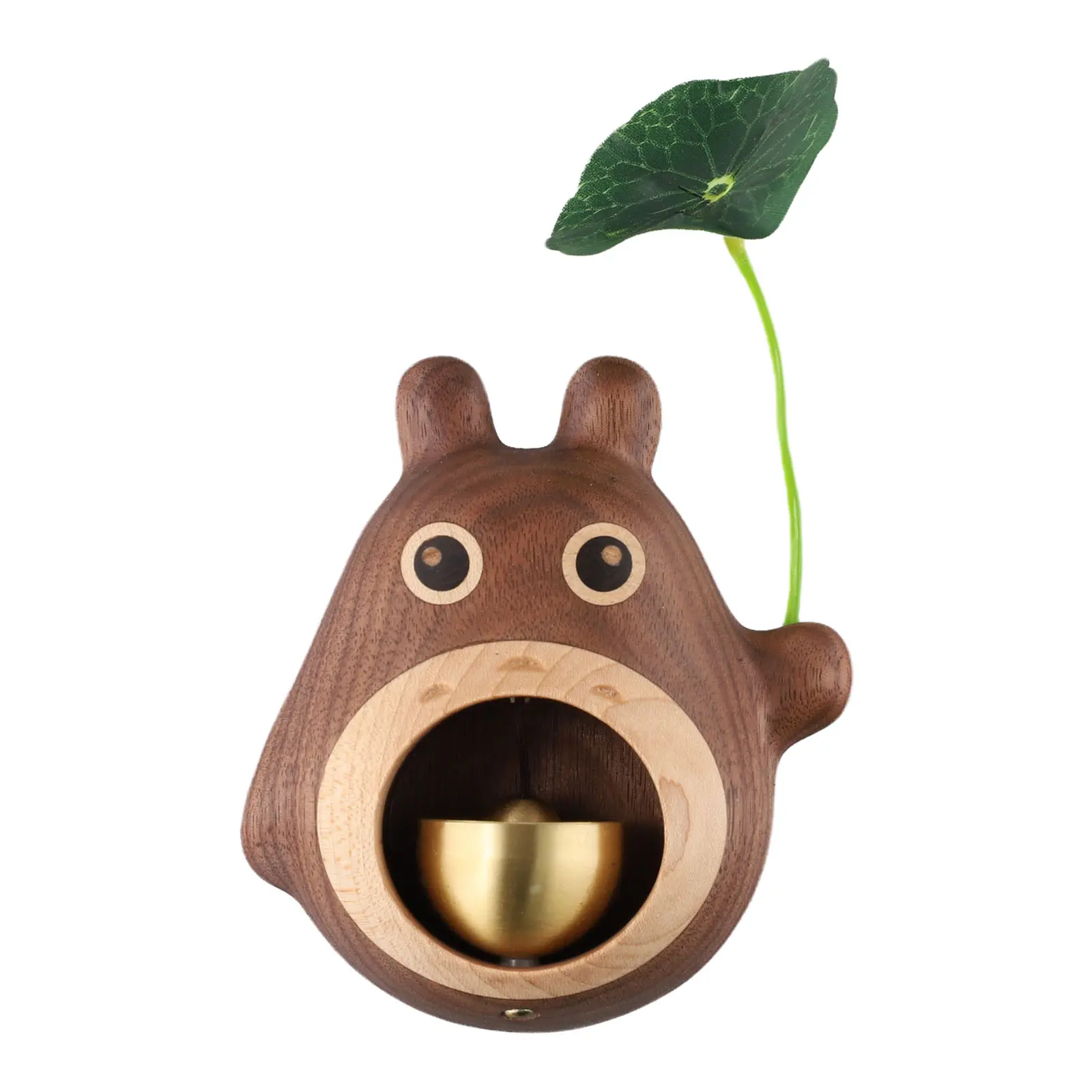 Charming Doorbell Totoro Doorbell Cartoon Doorbell Versatile For Indoor Outdoor Whimsical Design Natural Wood Material