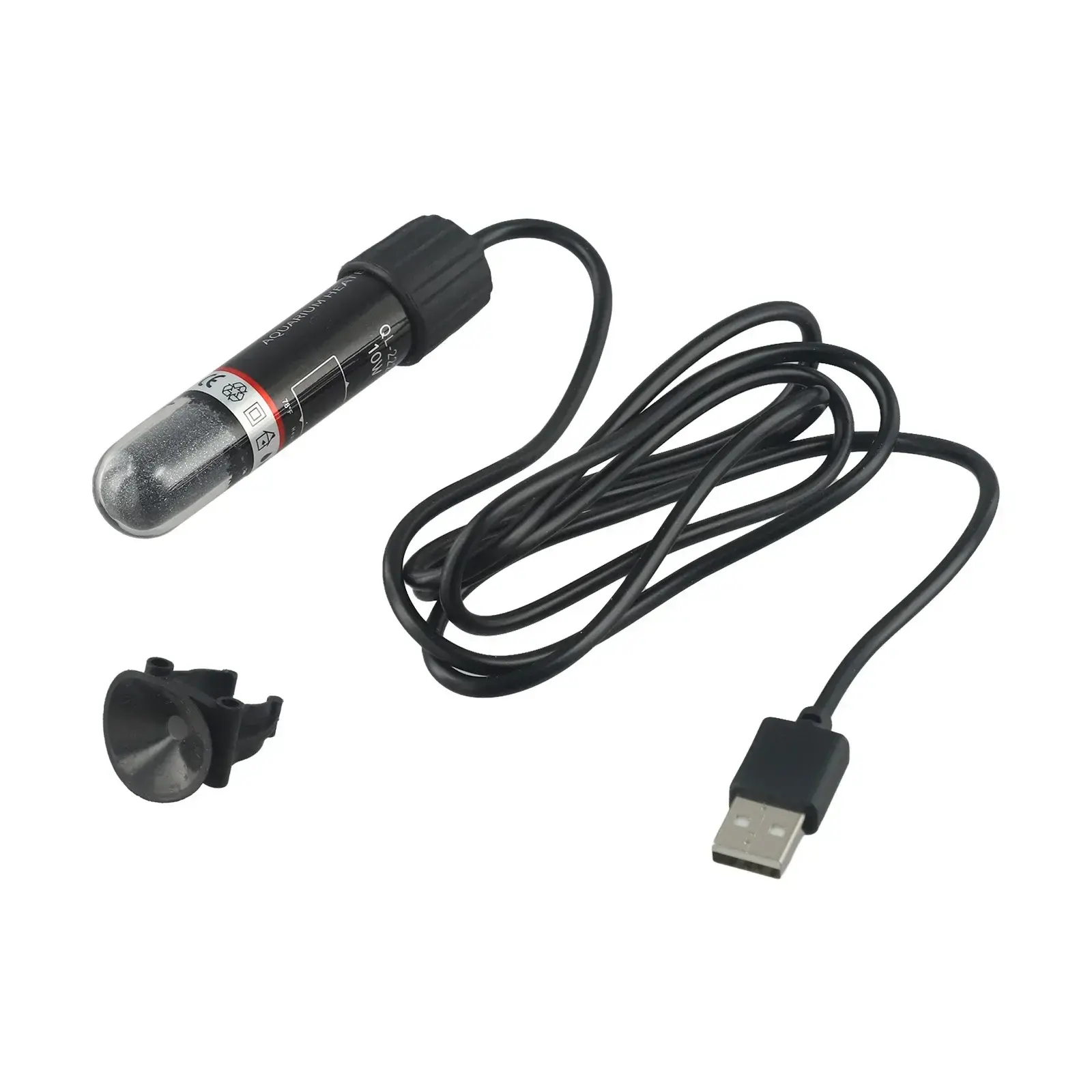 For Desktop Fish Tanks About 130cm Wire Length Small Aquarium Heater USB Fish Tank Heater High-quality Quartz Glass