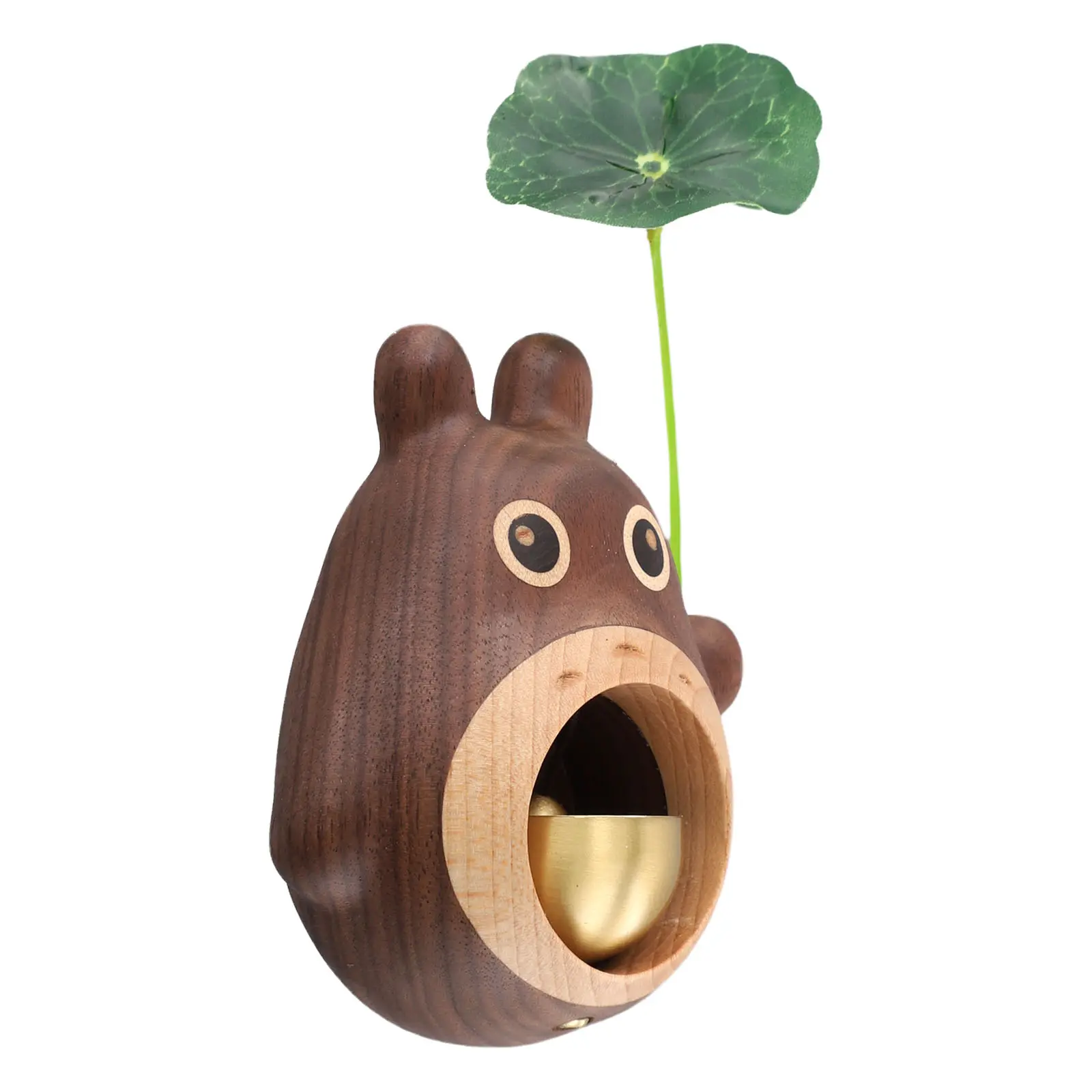 Charming Doorbell Totoro Doorbell Cartoon Doorbell Versatile For Indoor Outdoor Whimsical Design Natural Wood Material