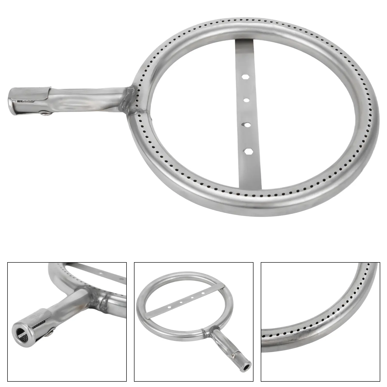 Barbecue Rack Burner Grill Burner Length 35cm Stainless Steel With Fixed Holes Outdoor Barbecue Efficient Combustion