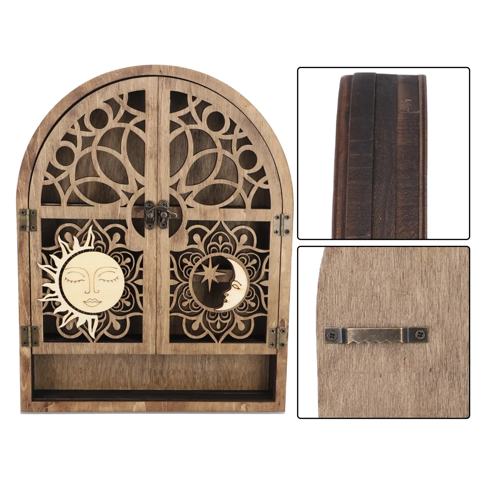 Application Compact Storage Shelf Wood Shelf Wood 28x22x3cm Spacious Sturdy Beautiful And Functional Shelf Mystical Elements