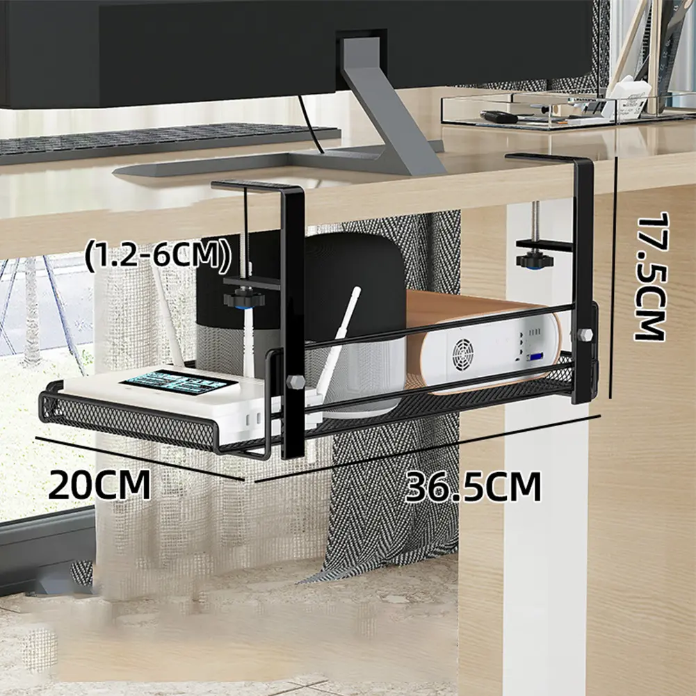 Cable Management Computer Storage Rack Wire Organizer Wire Organizer Space Saving Solution White Black Cable Management 1 Pieces