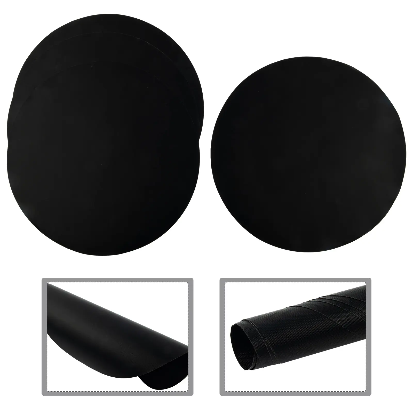 4pcs Grill Mat Round And Square Grill Mats Grill Mat Set Non-Stick Coating 40cm For Gas Grill Household Replacement Accessories