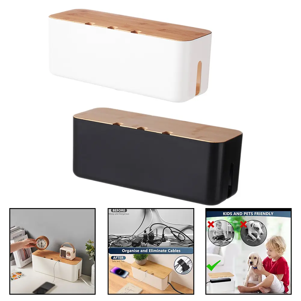 Clutter Management Data Cable Management Office Setup Insulating ABS Plastic Material Tidy Workspace Cable Management