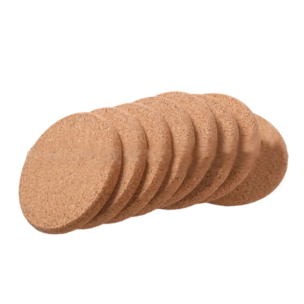 Drink Tea Pad Coasters Round Natural Cork Non-Slip Thick 1CM 5/10/20x Coffee Cup Mat Compact Practical High Quality