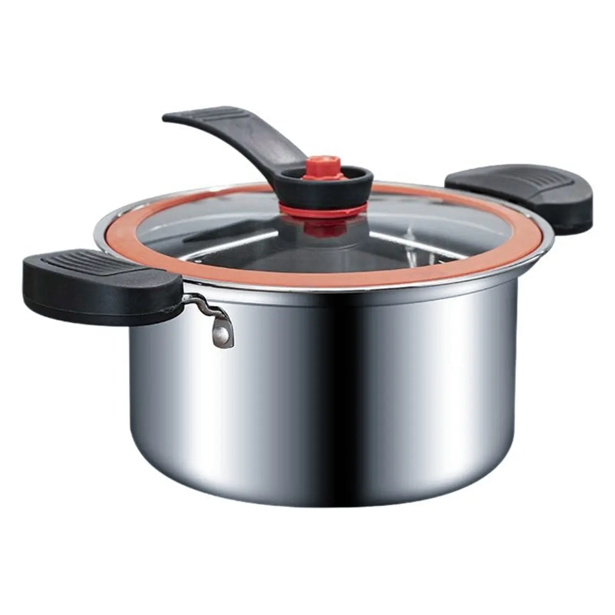 Easy Cleanup Cooking Pot Pots Multi-functional Cooker Silvery 3.5L Pressure Cooker Stylish Kitchenware Versatile Cooking Options