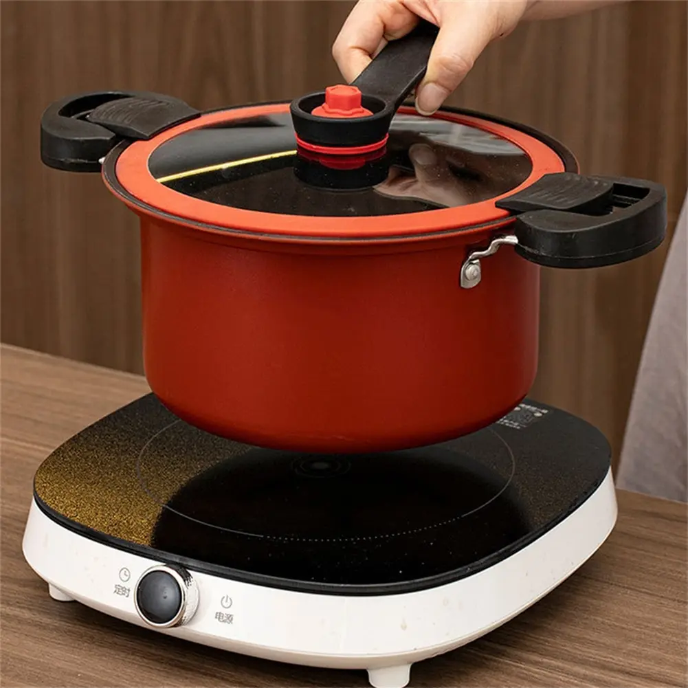 Easy Cleanup Cooking Pot Pots Multi-functional Cooker Silvery 3.5L Pressure Cooker Stylish Kitchenware Versatile Cooking Options