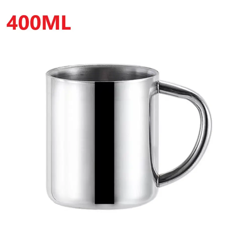 Long Lasting New Practical CupCoffee Mug Cup Safe To Grip Stainless Steel Water Wine Without Lid Beer Double Wall