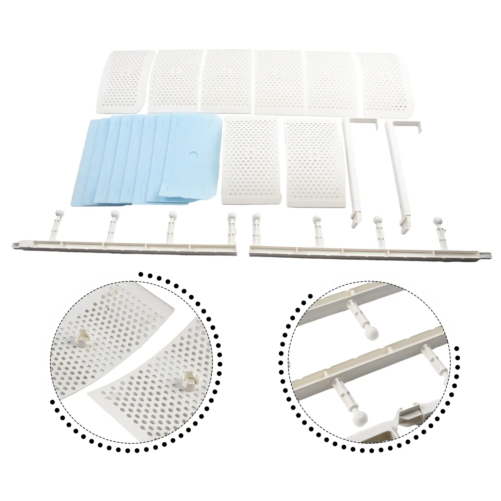 8 Leaf Adjustable Airflow Deflector for Wall Mounted Air Conditioners with Multiple Filter Options and Condensation Prevention
