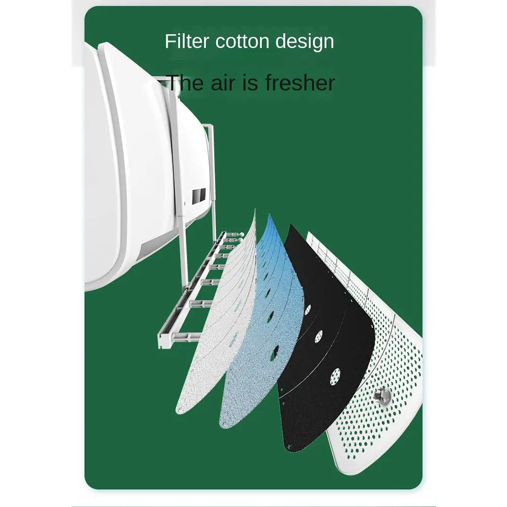 8 Leaf Adjustable Airflow Deflector for Wall Mounted Air Conditioners with Multiple Filter Options and Condensation Prevention