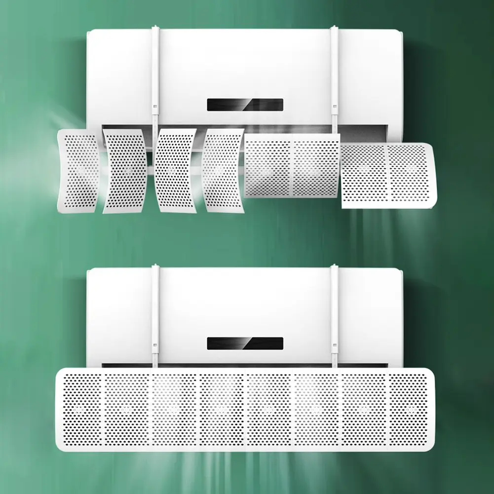 8 Leaf Adjustable Airflow Deflector for Wall Mounted Air Conditioners with Multiple Filter Options and Condensation Prevention