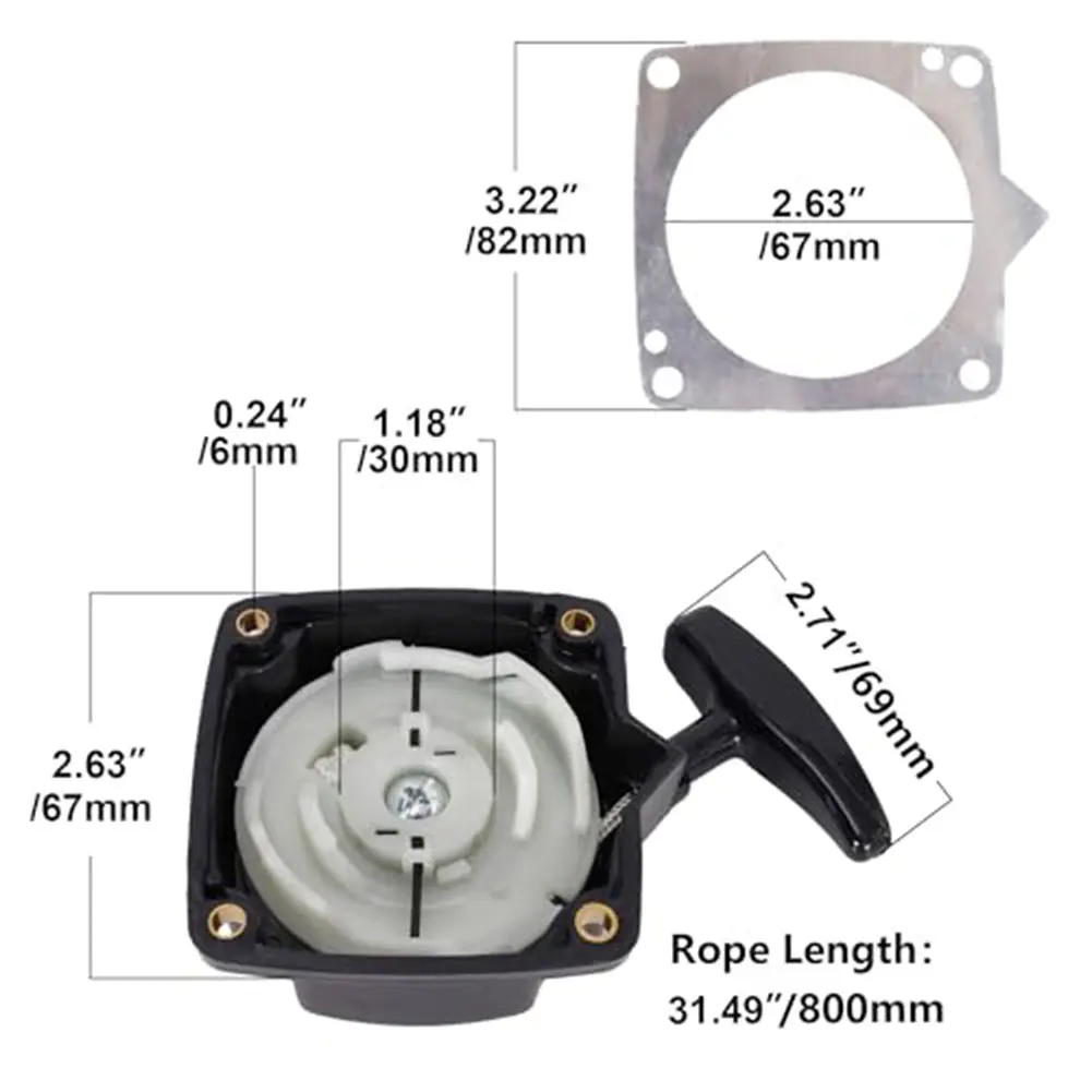 Earth Auger Starter Recoil Starter Pull Start Long-lasting Performance Quick Starting Smooth Pulling For X1 X2 X8