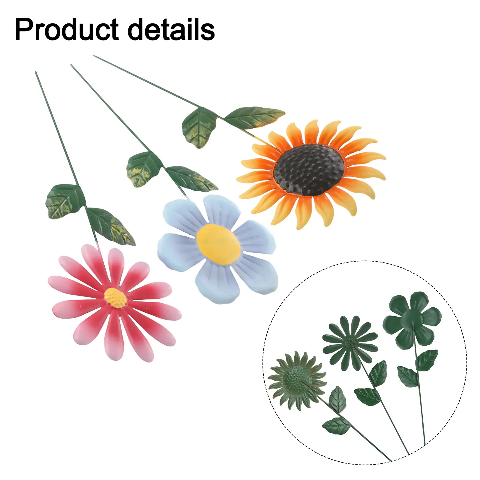 14*48cm Size Large Metal Flower Ornament Delicate Petals Detailed Metal Design Graceful Curves Long-lasting Metal
