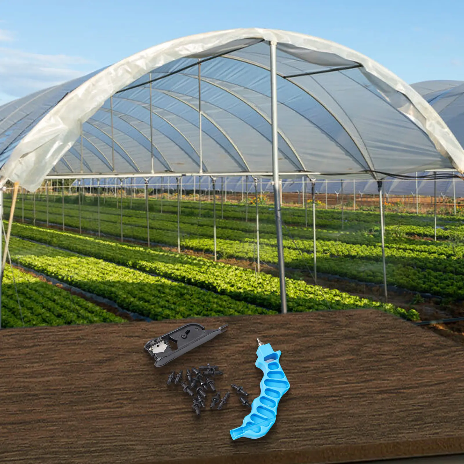 Functional 18PCS Drip Irrigation Toolkit Featuring Hole Puncher Hose Cutter & Barbed Connectors for Easy Maintenance