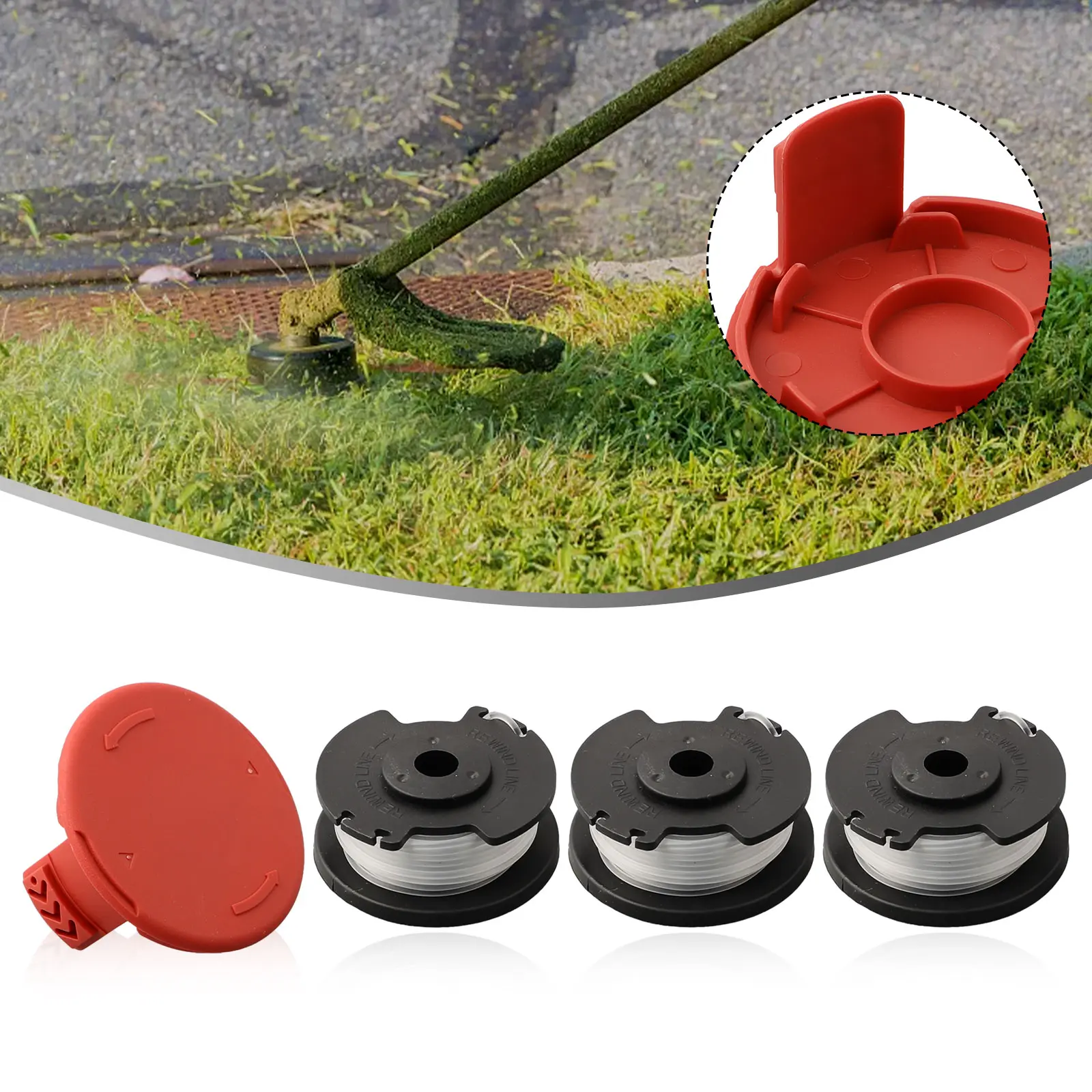 High Performance Spool Line with Cap Cover for Hyper Tough Cordless Models HT1940100306 & HT1940100307 Enhance Your Trim Work