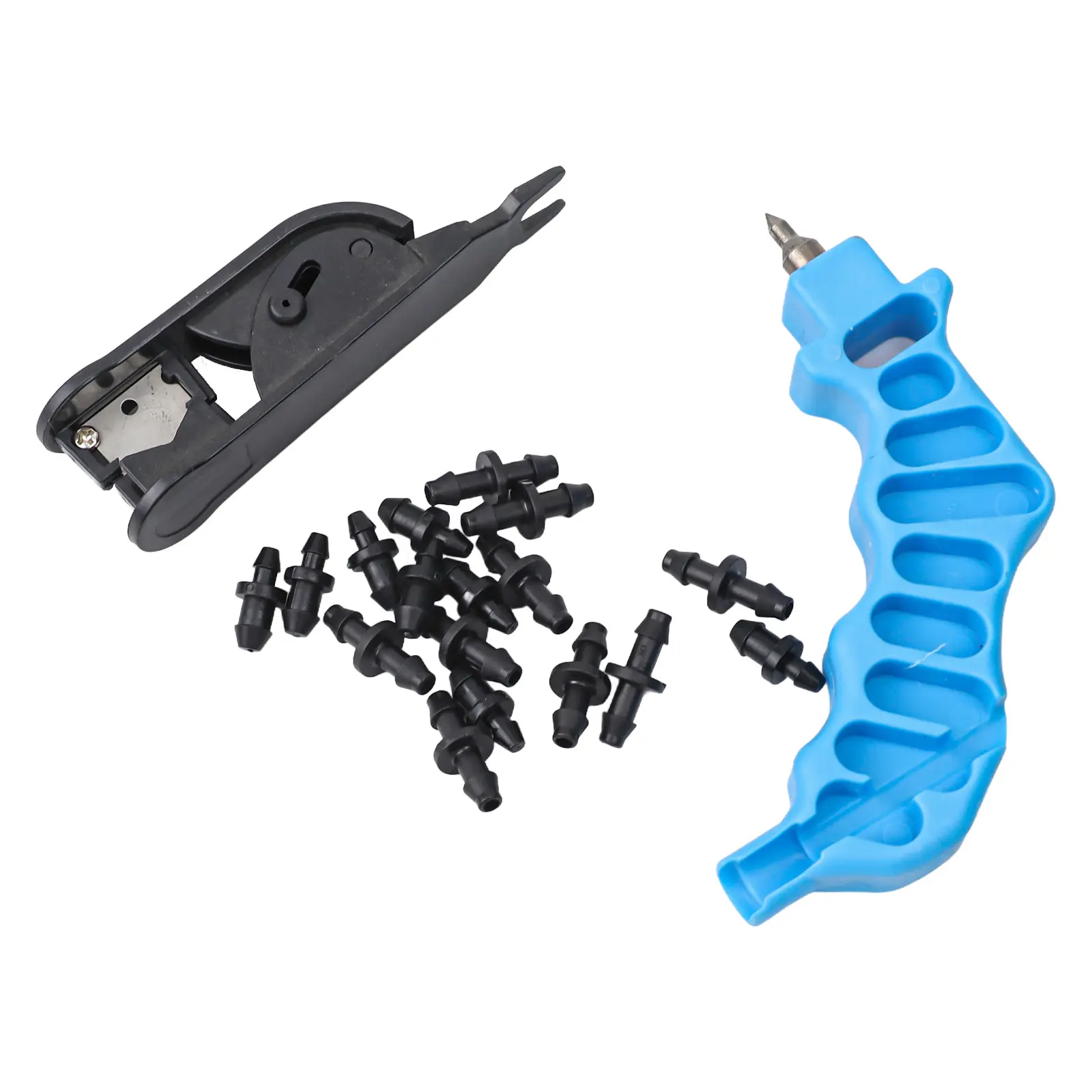 Functional 18PCS Drip Irrigation Toolkit Featuring Hole Puncher Hose Cutter & Barbed Connectors for Easy Maintenance