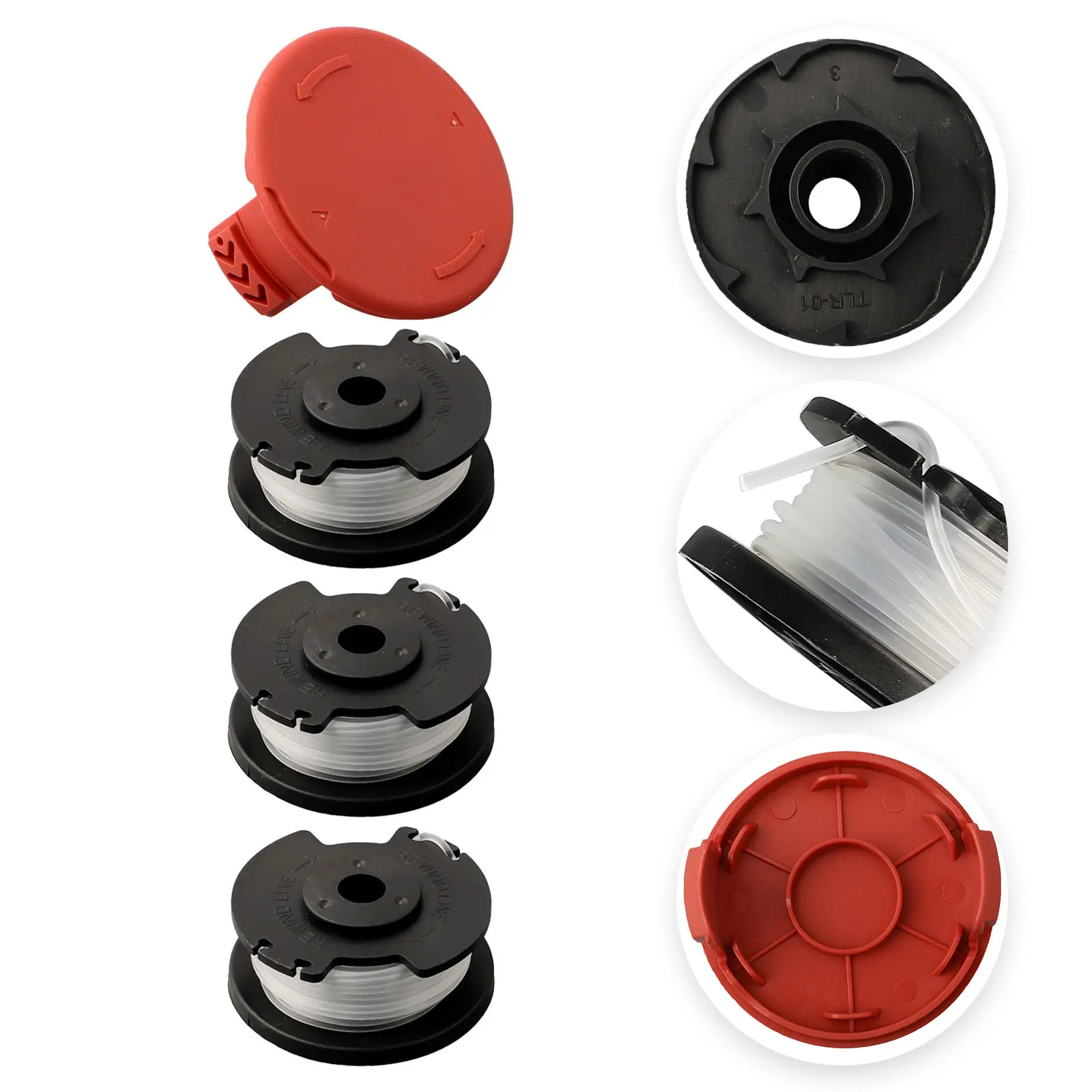 High Performance Spool Line with Cap Cover for Hyper Tough Cordless Models HT1940100306 & HT1940100307 Enhance Your Trim Work