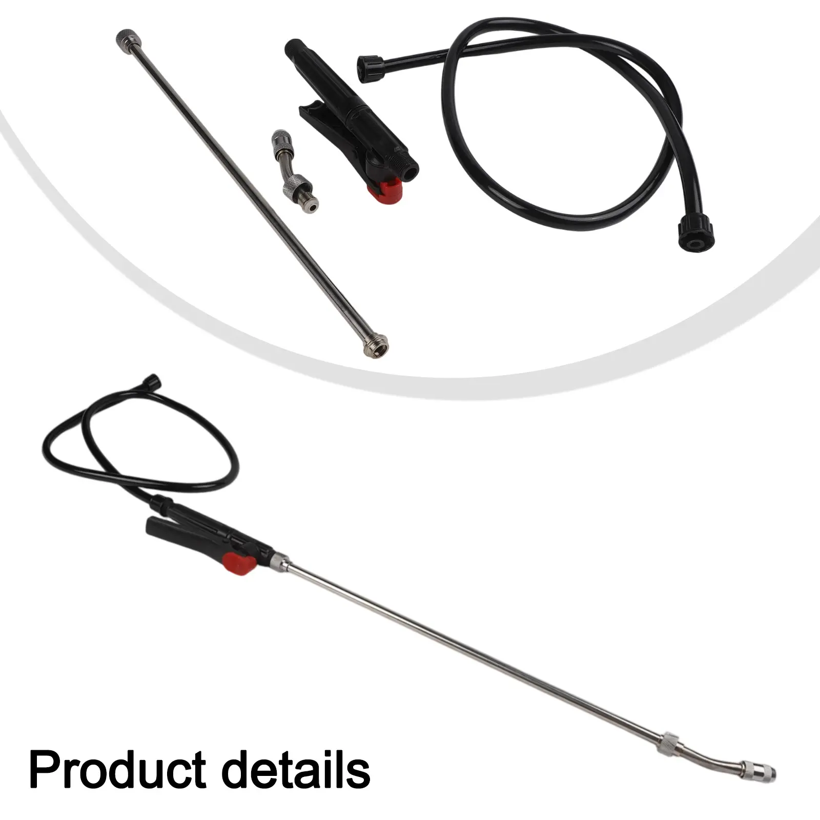 Sleek and Functional The 29 Inch Stainless Steel Sprayer Wand Offers an Ergonomic Grip and Adjustable Spray Patterns