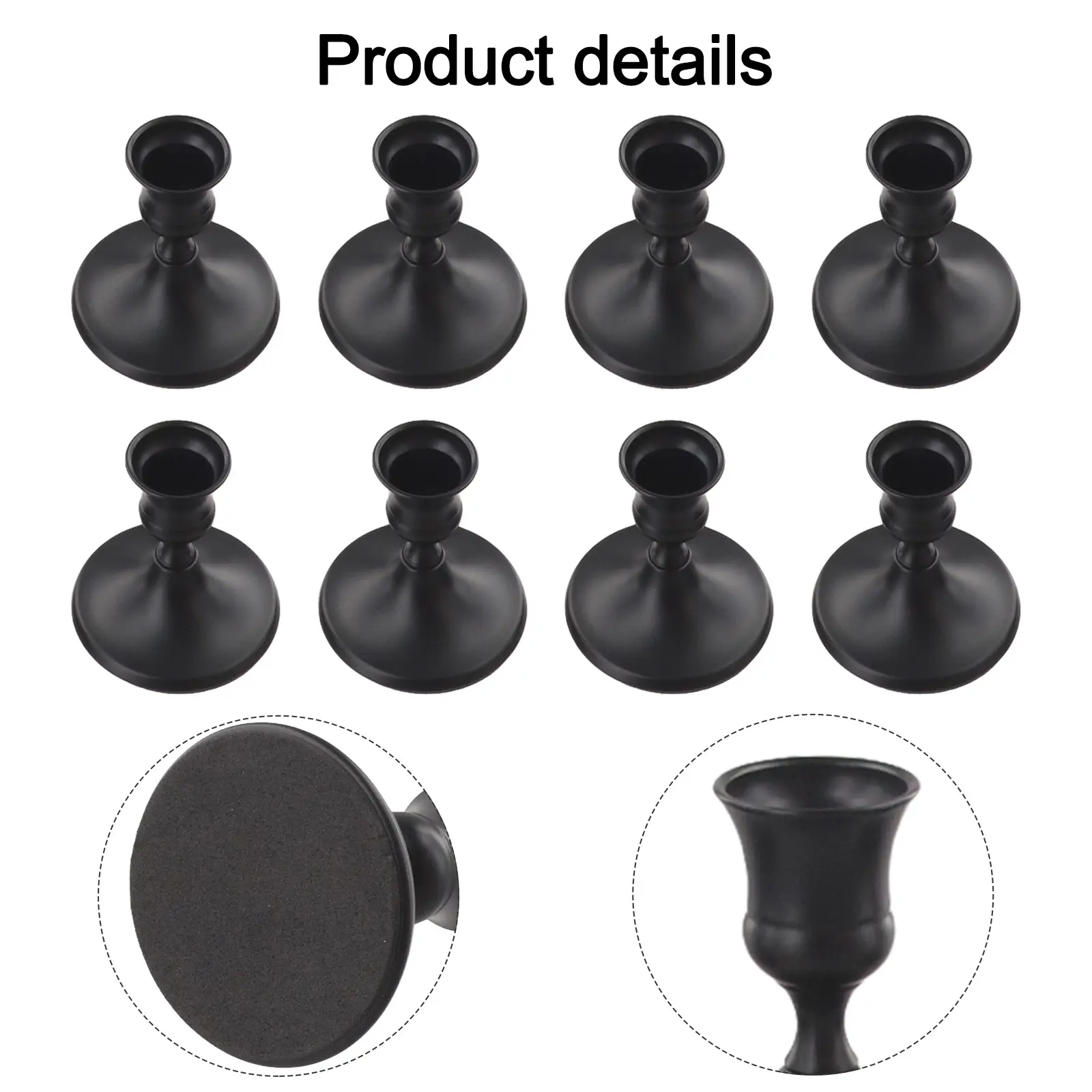 4/8/12pcs Vintage And Elegant Metal Tabletop Candle Holders Are Used For Weddings Thanksgiving Christmas And Hotel Decoration
