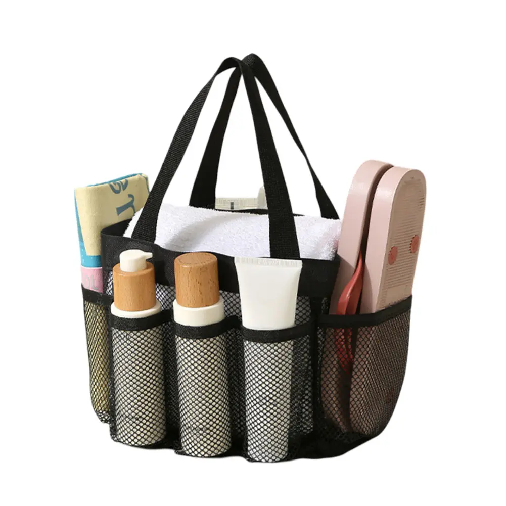 Portable Mesh Easy Clean Portable Storage Bag Quick Dry Tough And Mesh Breathable Mesh Fabric Reinforced Handle