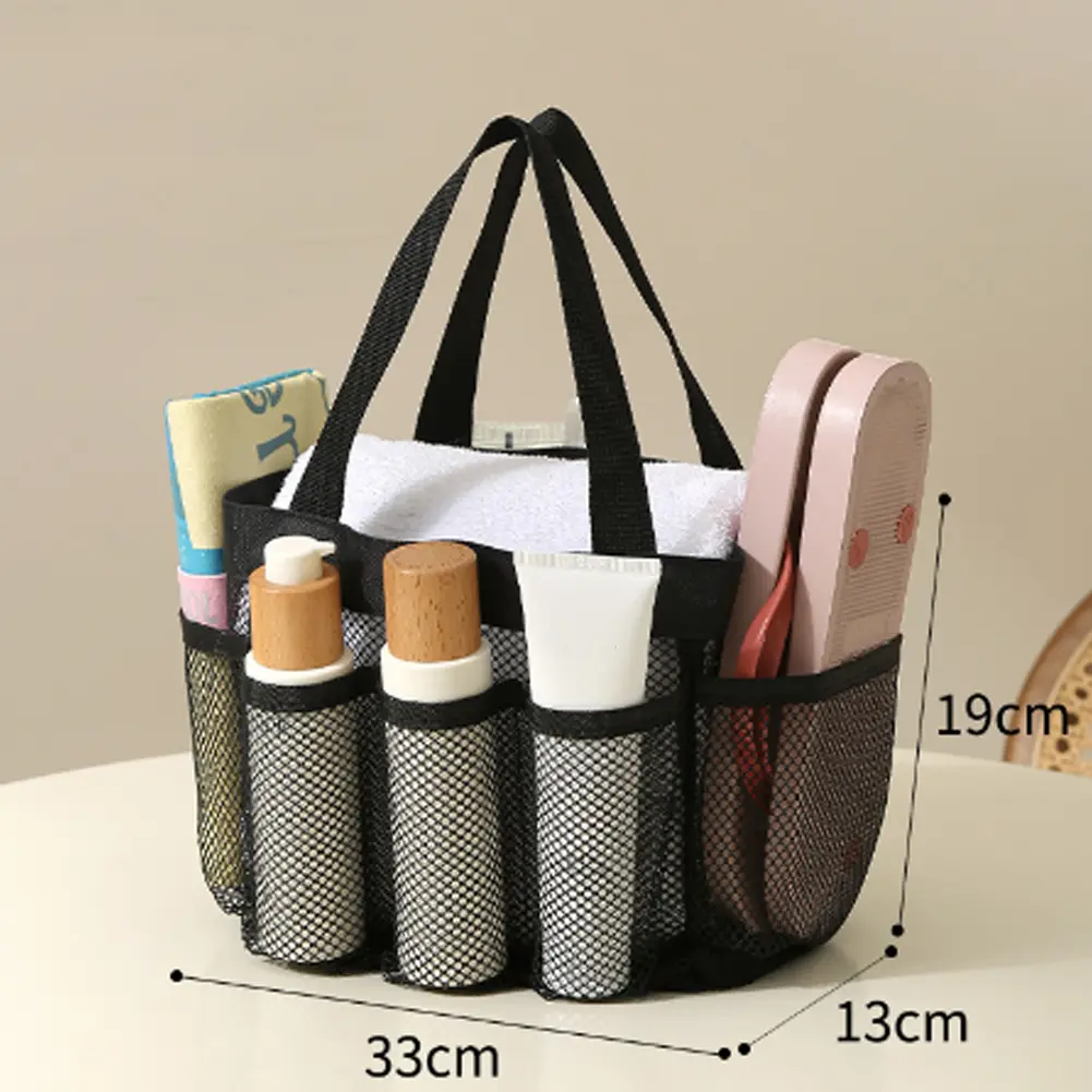 Portable Mesh Easy Clean Portable Storage Bag Quick Dry Tough And Mesh Breathable Mesh Fabric Reinforced Handle